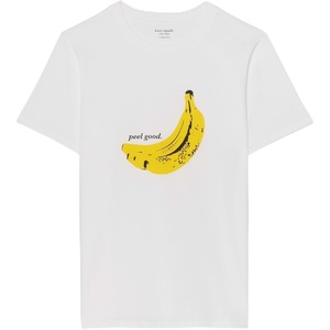 image:imagekate spade new york Womens Novelty TeeFresh White Peel Good Banana