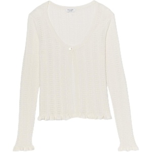 image:imagekate spade new york Womens Pointelle Lace Knit CardiganCream