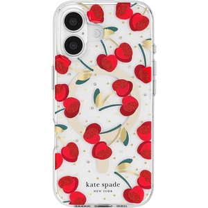 image:imagekate spade new york iPhone 17 Case  Tortoise Brown  Compatible with MagSafe  Lightweight Designer Case for iPhone 17 with AntiScratch Coating and Speckled Tortoise DesignCherry Dot