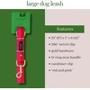 image:imageKate Spade New York 6ft Dog Leash Heavy Duty Lead for Female or Male Dogs Cute Pet Leash with Gold Metal Hardware Long Dog Lead for Medium and Large Breeds Red and PinkRed and Pink