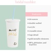 image:imageKate Spade New York Acrylic Bridal Tumbler with Lid and Straw 20 oz Tumbler for Bride to Be Slim Double Wall Tumbler Miss to Mrs White20 Ounces