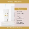 image:imageKate Spade New York Acrylic Bridal Tumbler with Lid and Straw 20 oz Tumbler for Bride to Be Slim Double Wall Tumbler Miss to Mrs White20 Ounces Pack of 2
