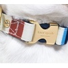image:imageKate Spade New York Cute Dog Collar 105135 Adjustable Gold Metal Details Plastic Buckle Small to Medium Dogs Raining Cats amp Dogs PatternAdventure Stripe