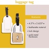 image:imageKate Spade New York Cute Luggage Tag for Women Durable Vegan Leather Suitcase Tag Unique Luggage Identifier Lets Wander