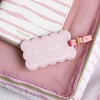 image:imageKate Spade New York Cute Pink Luggage Tag for Women Durable Vegan Leather Suitcase Tag Unique Luggage Identifier with Scallop Edge Lets Wander