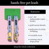 image:imageKate Spade New York Hands Free Leash for Dog Walking Adjustable Waist Leash 3460 Long Pet Lead with Gold Metal Hardware Raining Cats and Dogs