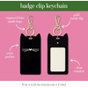 image:imageKate Spade New York ID Badge Clip Key Chain Silicone Keychain Accessory Black Cat
