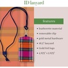 image:imageKate Spade New York ID Badge Holder with Lanyard Vegan Leather Slim Card Wallet Name Tag Case for Work School or Travel Gold Dot with ScriptGrand Plaid Duo