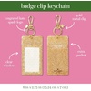 image:imageKate Spade New York Id Badge Clip Key Chain Silicone Keychain Accessory Gold Glitter