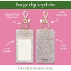 image:imageKate Spade New York Id Badge Clip Key Chain Sparkle Silicone Keychain Accessory and Suitcase Identifier Multi Glitter