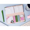 image:imageKate Spade New York Padfolio with 7 Sticky Note Pads Studying Essentials Set Includes Cute Sticky Notes with 75 Sheets Per Notepad Rise and ShineRise and Shine