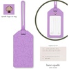 image:imageKate Spade New York Purple Silicone Luggage Tag with Strap Spade Flower Purple