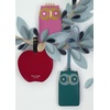 image:imageKate Spade New York Round Red Vegan Leather Luggage Tag for Women Durable Suitcase ID Tag AppleApple