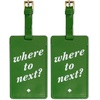 image:imageKate Spade New York Vegan Leather Luggage Tag for Women Durable Suitcase ID Tag Enchanted StripeGreen