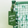 image:imageKate Spade New York Vegan Leather Luggage Tag for Women Durable Suitcase ID Tag Enchanted StripeGreen