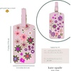 image:imageKate Spade New York Vegan Leather Luggage Tag for Women Durable Suitcase ID Tag Enchanted StripePacific Petals
