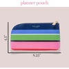image:imageKate Spade New York Zipper Pouch Filled with Planner Stickers and Accessories Set Includes Notepad Sticker Tabs Black Ink Pen and Holder Vegan Leather Accessory Bag Sunny Day Stripe