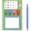 image:imageKate Spade New York Zipper Pouch Filled with Planner Stickers and Accessories Set Includes Notepad Sticker Tabs Black Ink Pen and Holder Vegan Leather Accessory Bag Sunny Day Stripe