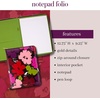 image:imagekate spade new york 1325 x 950 Faux Leather Notepad Zip Folio with Interior Pocket Zipper Close and Pen Loop Painterly Blooms