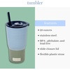 image:imagekate spade new york 20 Ounce Insulated Tumbler for Cold and Hot Drinks with Reusable Straw Stainless Steel Travel Cup with Slide Top Lid Gingham GardenPetite Stripe