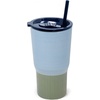 image:imagekate spade new york 20 Ounce Insulated Tumbler for Cold and Hot Drinks with Reusable Straw Stainless Steel Travel Cup with Slide Top Lid Gingham GardenPetite Stripe