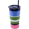 image:imagekate spade new york 20 Ounce Insulated Tumbler for Cold and Hot Drinks with Reusable Straw Stainless Steel Travel Cup with Slide Top Lid Gingham GardenSunny Day Stripe