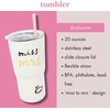 image:imagekate spade new york 20 Ounce Insulated Tumbler for Cold and Hot Drinks with Reusable Straw Stainless Steel Travel Cup with Slide Top Lid Miss to Mrs