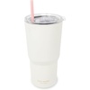 image:imagekate spade new york 20 Ounce Insulated Tumbler for Cold and Hot Drinks with Reusable Straw Stainless Steel Travel Cup with Slide Top Lid Miss to Mrs