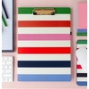image:imagekate spade new york A4 Clipboard Folio with Low Profile Clip Professional Padfolio Includes Lined Notepad Pen Loop and Pocket Ocean StripeAdventure Stripe