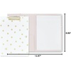 image:imagekate spade new york A4 Clipboard Folio with Low Profile Clip Professional Padfolio Includes Lined Notepad Pen Loop and Pocket Ocean StripeBrushy Rose