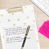 image:imagekate spade new york A4 Clipboard Folio with Low Profile Clip Professional Padfolio Includes Lined Notepad Pen Loop and Pocket Ocean StripeBrushy Rose