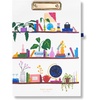 image:imagekate spade new york A4 Clipboard Folio with Low Profile Clip Professional Padfolio Includes Lined Notepad Pen Loop and Pocket Ocean StripeCharmed Library