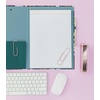 image:imagekate spade new york A4 Clipboard Folio with Low Profile Clip Professional Padfolio Includes Lined Notepad Pen Loop and Pocket Ocean StripeFall Floral