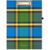 image:imagekate spade new york A4 Clipboard Folio with Low Profile Clip Professional Padfolio Includes Lined Notepad Pen Loop and Pocket Ocean StripeGrand Plaid Duo