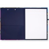 image:imagekate spade new york A4 Clipboard Folio with Low Profile Clip Professional Padfolio Includes Lined Notepad Pen Loop and Pocket Ocean StripeGrand Plaid Duo