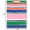 image:imagekate spade new york A4 Clipboard Folio with Low Profile Clip Professional Padfolio Includes Lined Notepad Pen Loop and Pocket Ocean StripeOcean Stripe