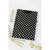image:imagekate spade new york A4 Clipboard Folio with Low Profile Clip Professional Padfolio Includes Lined Notepad Pen Loop and Pocket Ocean StripePolka Dots