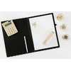 image:imagekate spade new york A4 Clipboard Folio with Low Profile Clip Professional Padfolio Includes Lined Notepad Pen Loop and Pocket Ocean StripePolka Dots
