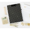 image:imagekate spade new york A4 Clipboard Folio with Low Profile Clip Professional Padfolio Includes Lined Notepad Pen Loop and Pocket Ocean StripePolka Dots