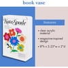 image:imagekate spade new york Acrylic Book Shaped Vase Clear 8 x 525 x 2 Decorative Flower Vase with Magazine Inspired Design for Modern Home Decor Bookshelf or Desk Accent KS Magazine