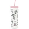 image:imagekate spade new york Acrylic Tumbler with Lid and Straw 24 oz Tumbler Slim Double Wall Tumbler Bridal ToileBridal Toile