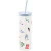 image:imagekate spade new york Acrylic Tumbler with Lid and Straw 24 oz Tumbler Slim Double Wall Tumbler Bridal ToileWedding Cake Toss