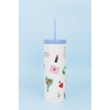 image:imagekate spade new york Acrylic Tumbler with Lid and Straw 24 oz Tumbler Slim Double Wall Tumbler Bridal ToileWedding Cake Toss