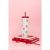 image:imagekate spade new york Acrylic Tumbler with Lid and Straw 24 oz Tumbler Slim Double Wall Tumbler Brushstroke Hearts