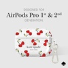 image:imagekate spade new york AirPods Pro Protective Case with Keychain Ring  Multi Floral Black and White Compatible with AirPods Pro 2nd  1st GenerationCherry Dot