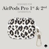 image:imagekate spade new york AirPods Pro Protective Case with Keychain Ring  Multi Floral Black and White Compatible with AirPods Pro 2nd  1st GenerationCity Leopard