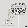 image:imagekate spade new york AirPods Pro Protective Case with Keychain Ring  Multi Floral Black and White Compatible with AirPods Pro 2nd  1st GenerationCity Leopard