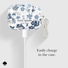 image:imagekate spade new york AirPods Pro Protective Case with Keychain Ring  Multi Floral Black and White Compatible with AirPods Pro 2nd  1st GenerationFlowerbed Blue