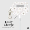 image:imagekate spade new york AirPods Pro Protective Case with Keychain Ring  Multi Floral Black and White Compatible with AirPods Pro 2nd  1st GenerationHollyhock Cream