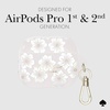 image:imagekate spade new york AirPods Pro Protective Case with Keychain Ring  Multi Floral Black and White Compatible with AirPods Pro 2nd  1st GenerationHollyhock Cream